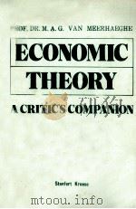 ECONOMIC THEORY:A CRITIC'S COMPANION   1980  PDF电子版封面     