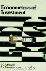 ECONOMETRICS OF INVESTMENT（1975 PDF版）