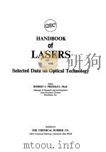 CRC HANDBOOK OF LASERS WITH SELECTED DATA ON OPTICAL TECHNOLOGY（1971 PDF版）