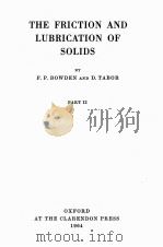 THE FRICTION AND LUBRICATION OF SOLIDS（1964 PDF版）