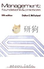 MANAGEMENT:FOUNDATIONSAND PRACTICES FIFTH EDITION   1979  PDF电子版封面  0029788700   