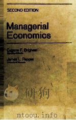 SECOND EDITION MANAGERIAL ECONOMICS   1976  PDF电子版封面  0030896967  JAMES L.PAPPAS 