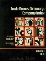 TRADE NAMES DICTIONARY:COMPANY INDEX FIFTH EDITION 1986-87   1986  PDF电子版封面  0810306875  DONNA WOOD 