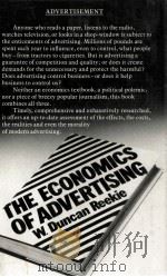 THE ECONOMICS OF ADVERTISING   1981  PDF电子版封面  0333272048   