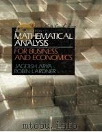 SECOND EDITION MATHEMATICAL ANALYSIS FOR BUSINESS AND ECONOMICS（1985 PDF版）