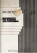 MATHEMATICS FOR BUSINESS AND CONSUMERS（1984 PDF版）