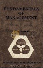 FUNDAMENTALS OF MANAGEMENT THIRD EDITION   1971  PDF电子版封面  0721647146   