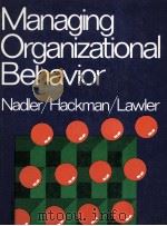 MANAGEMENT ORGANIZATIONAL BEHAVIOR   1978  PDF电子版封面  0201028336  DAVID A.NADLER 