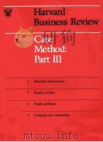 HARVARD BUSINESS REVIEW CASE METHOD PART 3   1969  PDF电子版封面     