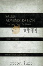 ALES ADMINISTRATION PRICIPLES AND PROBLEMS THIRD EDITION   1938  PDF电子版封面     