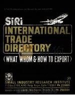 WHAT WHOM HOW TO EXPORT INTERNATIONAL TRADE DIRECTORY     PDF电子版封面     