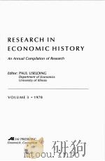 RESEARCH IN ECONOMIC HISTORY VOLUME 3（1978 PDF版）