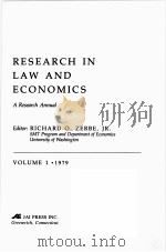 RESEARCH IN LAW AND ECONOMICS VOLUME 1（1979 PDF版）
