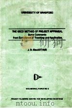 THE OECD METHOD OF PROJECT APPRAISAL     PDF电子版封面  090194534X   