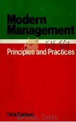 MODERN MANAGEMENT:PRINCIPLES AND PRACTICES   1962  PDF电子版封面  0333335333   
