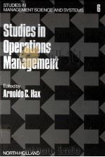 STUDIES IN OPERATIONS MANAGEMENT   1978  PDF电子版封面  0444851615   