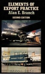 ELEMENTS OF EXPORT PRACTICE SECOND EDITION   1985  PDF电子版封面  0412270005   