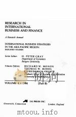 RESEARCH IN INTERNATIONAL BUSINESS AND FINANCE VOLUME 4 PART B（1984 PDF版）