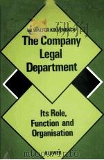 THE COMPANY LEGAL DEPARTMENT   1979  PDF电子版封面  9031200891   