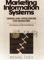MARKETING INFORMATION SYSTEMS   1982  PDF电子版封面  0801971330   