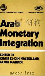 ARAB MONETARY INTEGRATION ISSUES AND PRERQUISITES     PDF电子版封面    SAMIR MAKDISI 