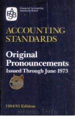 FIANCIAL ACCOUNTING STANDARDS BOARD ACCOUNTING ATANDARDS ORIGINAL PROUNCEMENTS ISSUED THROUGH JUNE 1   1984  PDF电子版封面  0070209189   