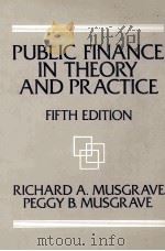 PUBLIC FINANCE IN THEORY AND PRACTICE FIFTH EDITION   1988  PDF电子版封面  0070441278  RICHARD A.MUSGRAVE 