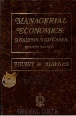 MANAGERIAL ECONOMICS ANALYSIS AND CASES FOURTH EDITION   1963  PDF电子版封面  0256020795   