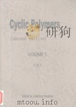 CYCLIC POLYMERS (SECOND EDITION) VOLUME 1 (2)     PDF电子版封面  0412830906   