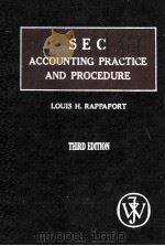 SEC ACCOUNTING PRACTICE AND PROCEDURE   1978  PDF电子版封面  0471065501   