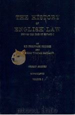 THE HISTORY OF ENGLISH LAW   1968  PDF电子版封面  0521070619   