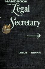 HANDBOOK FOR THE REGAL SECRETARY   1968  PDF电子版封面    LOUIS A.LESLIE 