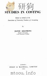STUDIES IN COSTING（1952 PDF版）