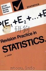 REVISION PRACTICE IN STATISTICS（1981 PDF版）