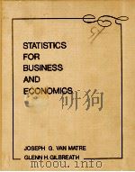 STATISTICS FOR BUSINESS AND ECONOMICS   1980  PDF电子版封面  0256022763   