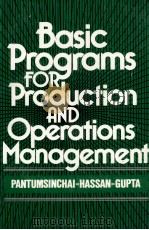 BASIC PROGRAMS FOR PRODUCTION AND OPERATIONS MANAGEMENT（1983 PDF版）