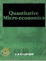 QUANTITATIVE MICRO ECONOMICS（1982 PDF版）