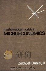 MATHEMATICAL MODELS IN MICROECONOMICS（1976 PDF版）