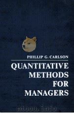 QUANTITATIVE METHODS FOR MANAGERS   1967  PDF电子版封面     