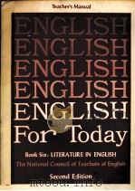 ENGLISH FOR TODAY BOOK SIX LITERATURE ON ENGLISH SECOND EDITION   1975  PDF电子版封面    WILLIAM R.SLAGER 