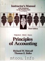 INSTRUCTOR'S MANUAL WITH SOLUTIONS TO THE PRACTICE SETS TO ACCOMPANY PRINCIPLES OF ACCOUNTING T（1984 PDF版）