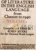 A DICTIONARY OF LITERATURE IN THE ENGLISH LANGUAGE FORM CHAUCER TO 1940 VOLUME 1（1970 PDF版）