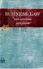 BUSINESS LAW SIXTH EDITION   1964  PDF电子版封面    LOUIS O.BERGH 