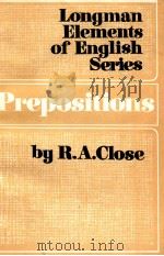 LANGMAN ELEMENTS OF ENGLISH SERIES PREPOSITIONS（1967 PDF版）