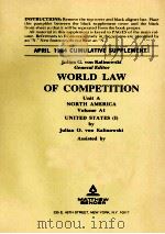 WORLD LAW OF COMPETITION 1   1979  PDF电子版封面     