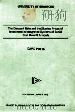 THE DISCOUNT RATE AND THE SHADOW PRICES OF INVESTMENT IN INTEGRATED SYSTEMS OF SOCIAL COST BENEFIT A   1979  PDF电子版封面    DAVID POTTS 