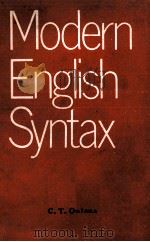 MODERN ENGLISH SYNTAX   1979  PDF电子版封面     