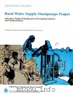 RURAL WATER SUPPLY HANDPUMPS PROJECT   1982  PDF电子版封面  0821303112   