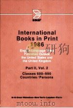 INTERNATIONAL BOOKS IN PRINT 1986     PDF电子版封面  3598205902   