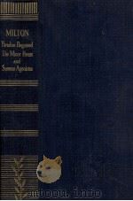 PARADISE REGAINED THE MINOR POEMS AND SAMSON AGONISTES   1937  PDF电子版封面    MERRITT Y.HUGHES 